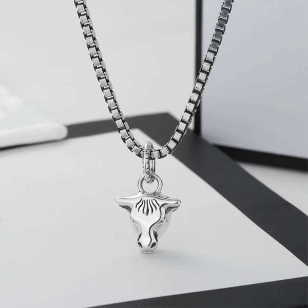 sterling silver classic ox head couple necklace carving temperament trendy family collar chain gift
sterling silver classic ox head couple necklace carving temperament trendy family collar chain gift