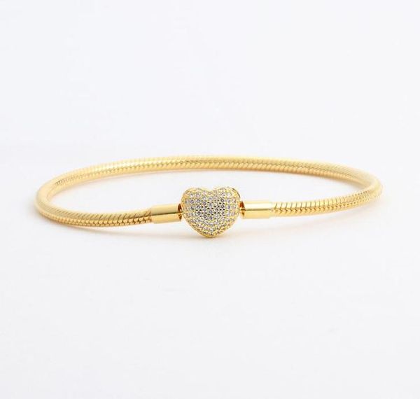 18k yellow gold plated cz diamond heart bracelets original box set for pandora 925 silver snake chain bracelet for women wedding j9401697, Golden;silver
18k yellow gold plated cz diamond heart bracelets original box set for pandora 925 silver snake chain bracelet for women wedding j9401697, Golden;silver