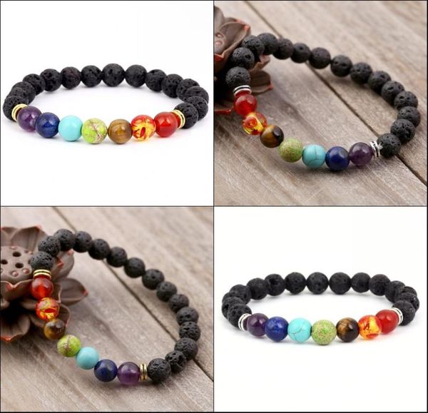 2 styles 7 chakra natural lava stone bracelet charm essential oil diffuser bracelet healing yoga beads stretch bracelets8855343, Black
2 styles 7 chakra natural lava stone bracelet charm essential oil diffuser bracelet healing yoga beads stretch bracelets8855343, Black