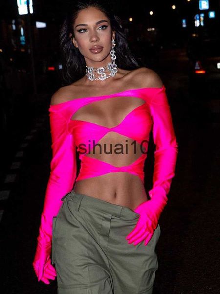 women's t-shirt 2023 spring hollow out pink t shirt women solid slash neck long sleeve elegant y2k clothes bodycon casual corset female, White
women's t-shirt 2023 spring hollow out pink t shirt women solid slash neck long sleeve elegant y2k clothes bodycon casual corset female, White