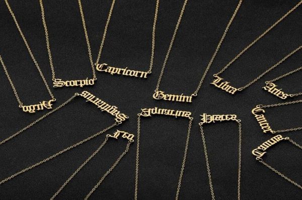 personalized letter zodiac necklace constellation necklaces custom stainless steel old english necklace birthday jewelry gifts dhl8734259, Silver
personalized letter zodiac necklace constellation necklaces custom stainless steel old english necklace birthday jewelry gifts dhl8734259, Silver