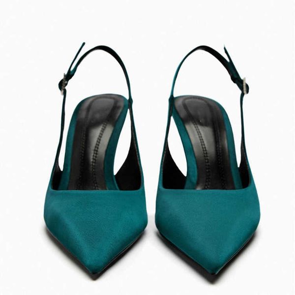 lady sandals za spring new women's shoes blue french style high heel open pointed toe button slim 230626, Black
lady sandals za spring new women's shoes blue french style high heel open pointed toe button slim 230626, Black