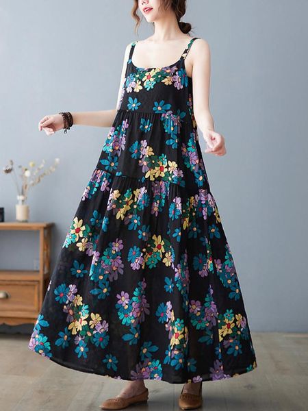 dresses sleeveless strap cotton linen vintage floral new in dresses for women casual loose long summer dress elegant clothing 2023, Black;gray
dresses sleeveless strap cotton linen vintage floral new in dresses for women casual loose long summer dress elegant clothing 2023, Black;gray