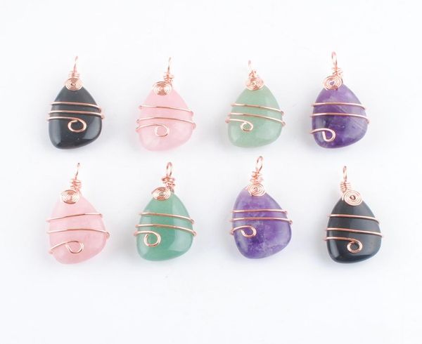 whole natural stone copper wire wrap pendant irregular geometric bead amethyst crystal opal rose gold color dangle charms jewe9487124, Silver
whole natural stone copper wire wrap pendant irregular geometric bead amethyst crystal opal rose gold color dangle charms jewe9487124, Silver