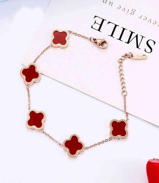 korean black clover five flower bracelet female 18k rose gold bracelet student simple fashion titanium steel bracelet2841872, Golden;silver
korean black clover five flower bracelet female 18k rose gold bracelet student simple fashion titanium steel bracelet2841872, Golden;silver