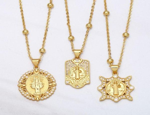 pendant necklaces flola bead chain saint benedict medal necklace copper zircon white stone short gold plated catholic jewelry nkea2647368, Silver
pendant necklaces flola bead chain saint benedict medal necklace copper zircon white stone short gold plated catholic jewelry nkea2647368, Silver