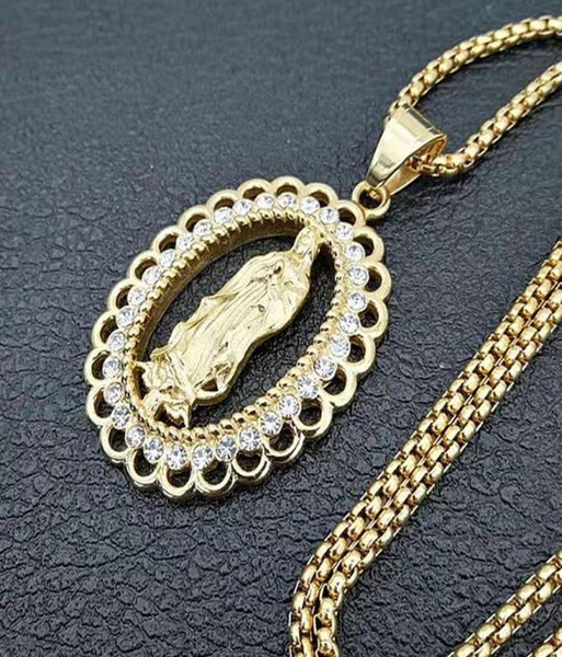 hip hop rhinestones pave bling iced out stainless steel virgin mary pendants necklace for men rapper jewelry drop 5025868, Silver
hip hop rhinestones pave bling iced out stainless steel virgin mary pendants necklace for men rapper jewelry drop 5025868, Silver