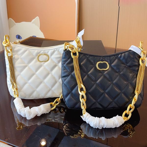 23a women designer shoulder hobo handbag quilted bag two chains gold metal hardware real leather diamond lattice medium zipper purse luxury
23a women designer shoulder hobo handbag quilted bag two chains gold metal hardware real leather diamond lattice medium zipper purse luxury