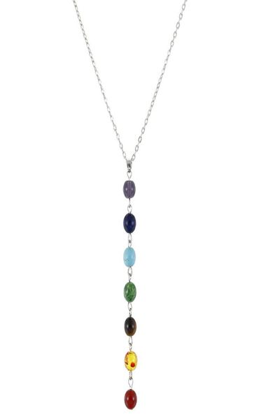 7 chakra gem stone beads pendant necklace women yoga reiki healing balancing maxi necklaces bijoux femme jewelry 20216621372, Silver
7 chakra gem stone beads pendant necklace women yoga reiki healing balancing maxi necklaces bijoux femme jewelry 20216621372, Silver