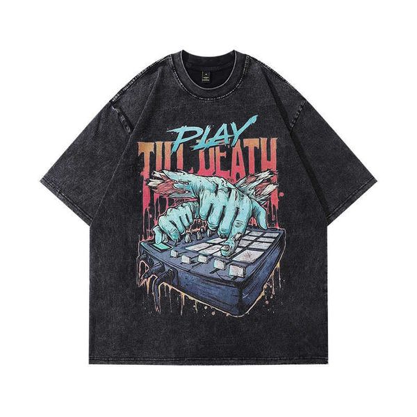 american street tkpa cartoon print old short sleeve t-shirt men's and women's pure cotton wash half sleeve tee shirt stussysi o6xc, White;black
american street tkpa cartoon print old short sleeve t-shirt men's and women's pure cotton wash half sleeve tee shirt stussysi o6xc, White;black