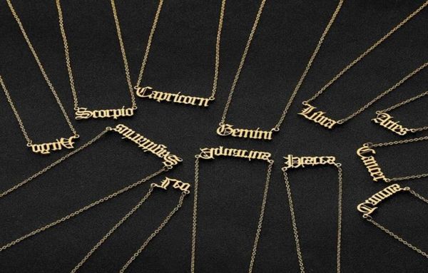 personalized letter zodiac necklace constellation necklaces custom stainless steel old english necklace birthday jewelry gifts dhl7400053, Silver
personalized letter zodiac necklace constellation necklaces custom stainless steel old english necklace birthday jewelry gifts dhl7400053, Silver