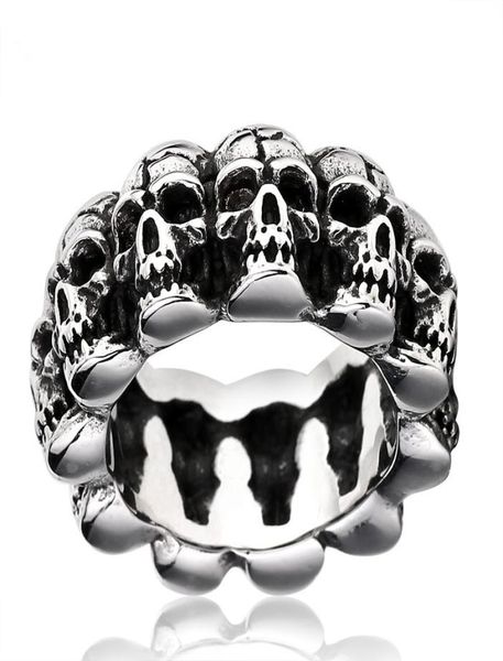 men exaggerated retro punk skull ring stainless steel ring titanium steel jewelry halloween ring 5621628, Silver
men exaggerated retro punk skull ring stainless steel ring titanium steel jewelry halloween ring 5621628, Silver