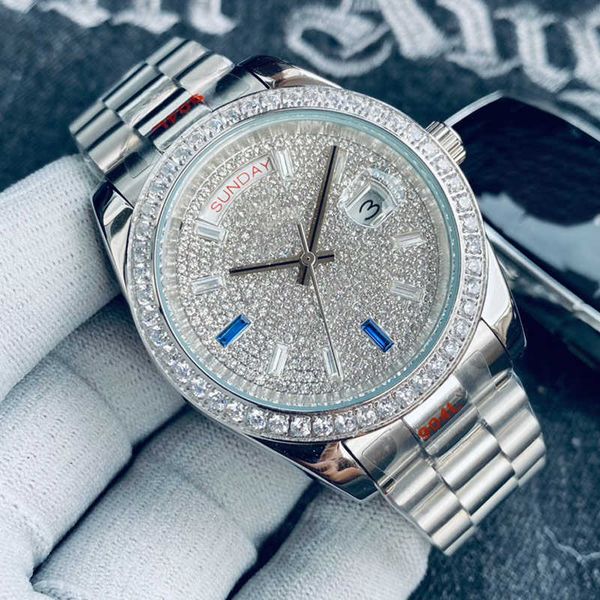 mens diamond automatic mechanical watches 41mm sapphire women wristwatch waterproof 904l montre luxe, Slivery;golden
mens diamond automatic mechanical watches 41mm sapphire women wristwatch waterproof 904l montre luxe, Slivery;golden