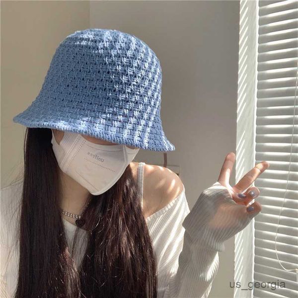 caps fashion spring summer bucket hat women's fine knitted crochet straw bucket fisherman hat solid color pot hat tide r230627, Blue;gray
caps fashion spring summer bucket hat women's fine knitted crochet straw bucket fisherman hat solid color pot hat tide r230627, Blue;gray