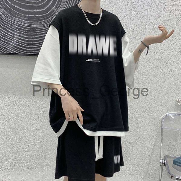 men's tracksuits men's parchwork tshirt shorts 2piece set 2023 summer tracksuit korean harajuku high street clothing streetwear me, Gray
men's tracksuits men's parchwork tshirt shorts 2piece set 2023 summer tracksuit korean harajuku high street clothing streetwear me, Gray