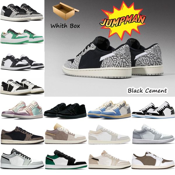 with box 2023 new jumpman 1 1s low mens basketball shoes black cement turbo green panda wolf grey tear away silver bred toe women sports tra
with box 2023 new jumpman 1 1s low mens basketball shoes black cement turbo green panda wolf grey tear away silver bred toe women sports tra