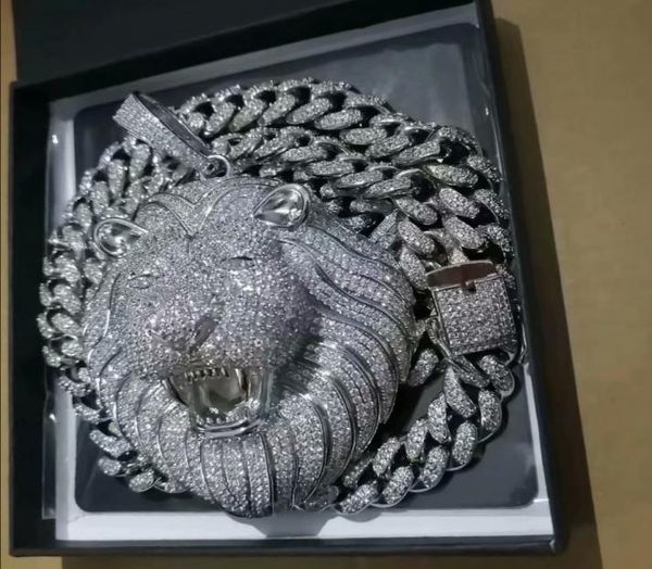 iced out pendant cuban link chain big pendants mens jewelry hip hop luxury designer necklace bling diamond lion animal rapper dj a2975756, Silver
iced out pendant cuban link chain big pendants mens jewelry hip hop luxury designer necklace bling diamond lion animal rapper dj a2975756, Silver