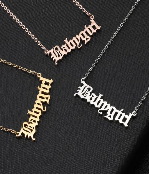 baby girl necklace old english letter babygirl pendants necklaces stainless steel chain choker birthday gift girlfriend jewelry2837572, Silver
baby girl necklace old english letter babygirl pendants necklaces stainless steel chain choker birthday gift girlfriend jewelry2837572, Silver