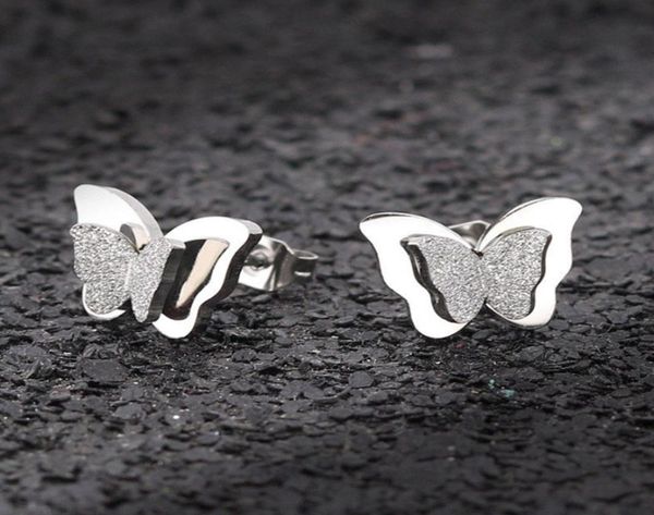 scrub butterfly stainless steel stud earrings for women double titanium steel rose gold and silvergold fashion stud earrings6744728, Golden;silver
scrub butterfly stainless steel stud earrings for women double titanium steel rose gold and silvergold fashion stud earrings6744728, Golden;silver