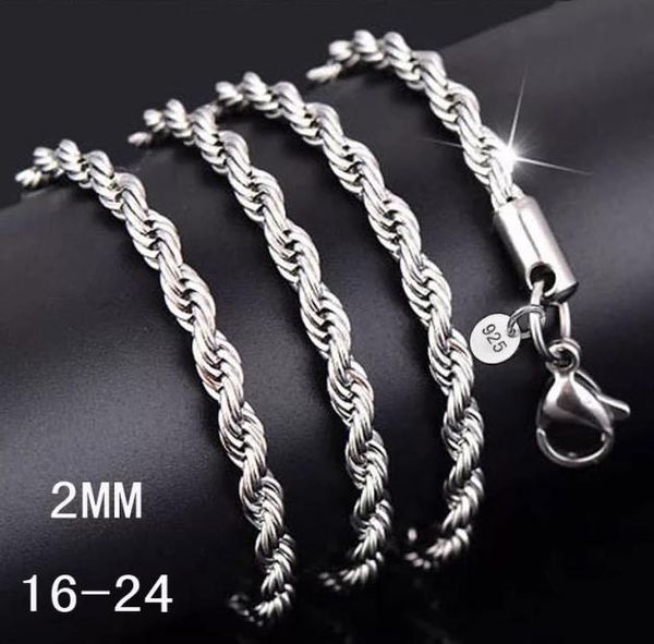 2mm 925 sterling silver necklace chains 1630 inch fashion rope chain necklace jewelry for women3640069
2mm 925 sterling silver necklace chains 1630 inch fashion rope chain necklace jewelry for women3640069