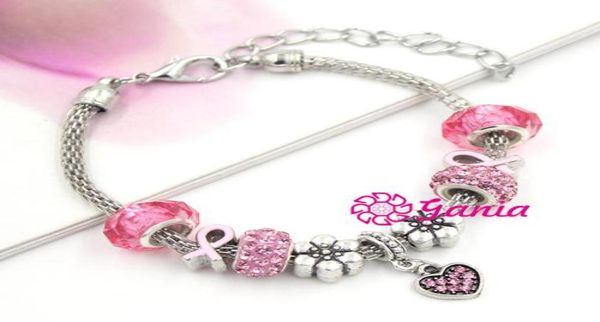 10pcslot european bead bracelet flower pave disco breast cancer pink crystal heart charm bracelets for women7393767, Golden;silver
10pcslot european bead bracelet flower pave disco breast cancer pink crystal heart charm bracelets for women7393767, Golden;silver