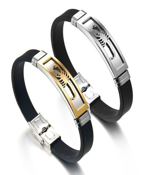 silicone bracelets gold silver punk stainless steel bangle scorpion design length adjustable men jewelry wristbands gifts4942718, Black
silicone bracelets gold silver punk stainless steel bangle scorpion design length adjustable men jewelry wristbands gifts4942718, Black