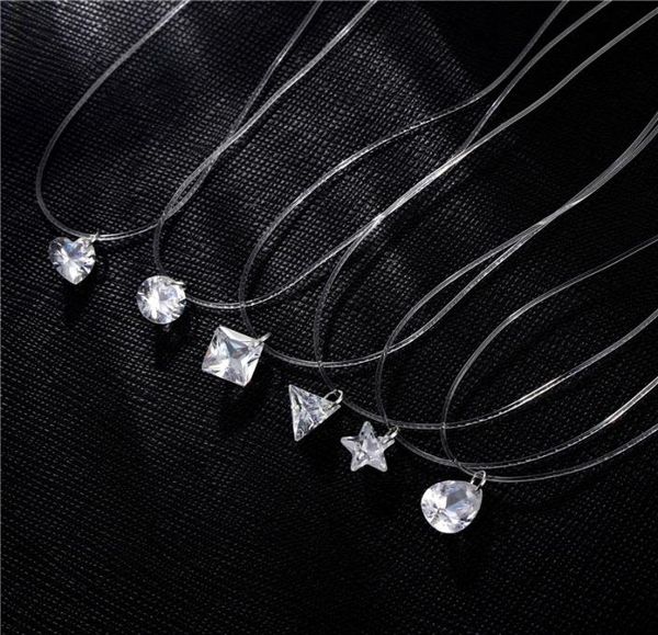 summer beach jewelry luxury fishing line fishing wire round star water drop heart crystal pendant invisible necklace for girls3236165, Silver
summer beach jewelry luxury fishing line fishing wire round star water drop heart crystal pendant invisible necklace for girls3236165, Silver