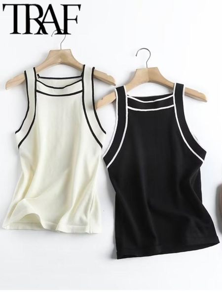 women's tanks camis traf fashion for women crop sleeveless slim tanks fashion splic lady vest y2k corset knitted crop street 230627, White
women's tanks camis traf fashion for women crop sleeveless slim tanks fashion splic lady vest y2k corset knitted crop street 230627, White