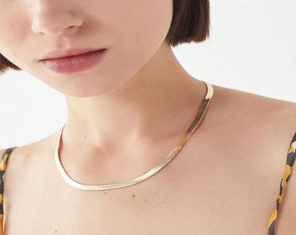 luxury designer titanium steel flat snake chain choker necklace for women girls european usa selling gold and steel color9914026, Silver
luxury designer titanium steel flat snake chain choker necklace for women girls european usa selling gold and steel color9914026, Silver