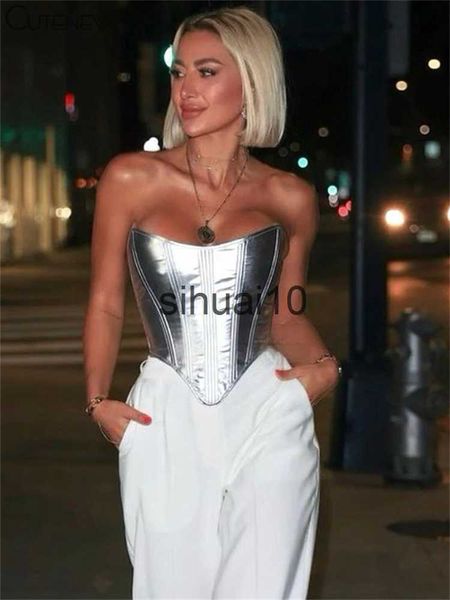 women's t-shirt cutenew women's metallic vest slim undercoat corset bottoming shirt waist bandage girls streetwear new spring 2023, White
women's t-shirt cutenew women's metallic vest slim undercoat corset bottoming shirt waist bandage girls streetwear new spring 2023, White