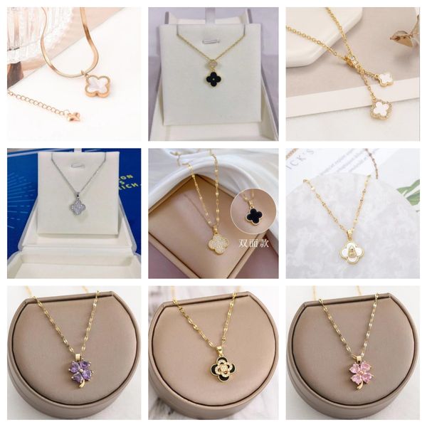 fashion designer pendant necklaces four leaf clover locket necklace women sweater chains titanium steel 18k gold plated wedding christmas je, Silver
fashion designer pendant necklaces four leaf clover locket necklace women sweater chains titanium steel 18k gold plated wedding christmas je, Silver