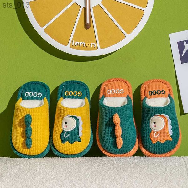 children cotton indoor slippers kids autumn winter cartoon dinosaur boys girls warm flip flops thickening child baby home shoes l230518, Black;grey
children cotton indoor slippers kids autumn winter cartoon dinosaur boys girls warm flip flops thickening child baby home shoes l230518, Black;grey