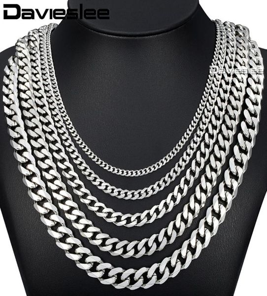 davieslee 60cm mens chain silver color stainless steel necklace for men curb cuban link hip hop jewelry 357911mm dlknm072551995
davieslee 60cm mens chain silver color stainless steel necklace for men curb cuban link hip hop jewelry 357911mm dlknm072551995