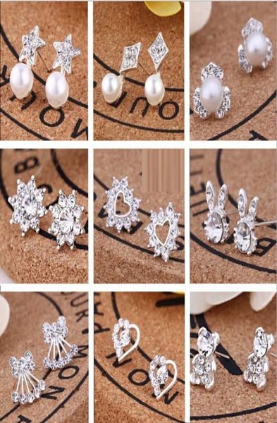 300pairs women girl elegant charming crystal pearl earrings wedding jewelry personality silver color ear stud gift ship6410813, Golden
300pairs women girl elegant charming crystal pearl earrings wedding jewelry personality silver color ear stud gift ship6410813, Golden