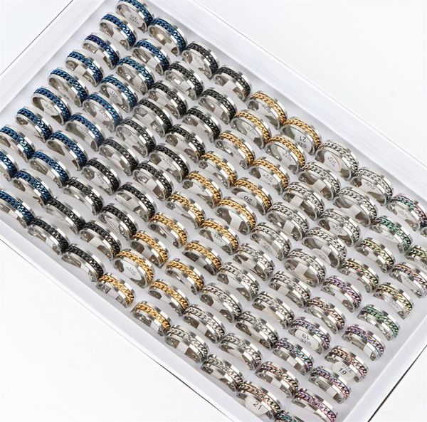 fashion multicolor chain spinner stainless steel rings for women men rotatable jewelry mix color mix style whole8888376, Golden;silver
fashion multicolor chain spinner stainless steel rings for women men rotatable jewelry mix color mix style whole8888376, Golden;silver
