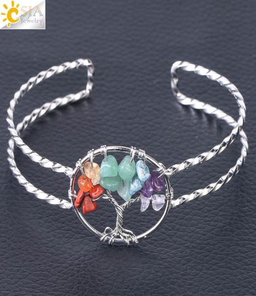 csja women cuff bracelet gemstone chips silver bangle natural stone beads jewelry handmade wisdom tree of life jewellery f5035533866, Black
csja women cuff bracelet gemstone chips silver bangle natural stone beads jewelry handmade wisdom tree of life jewellery f5035533866, Black