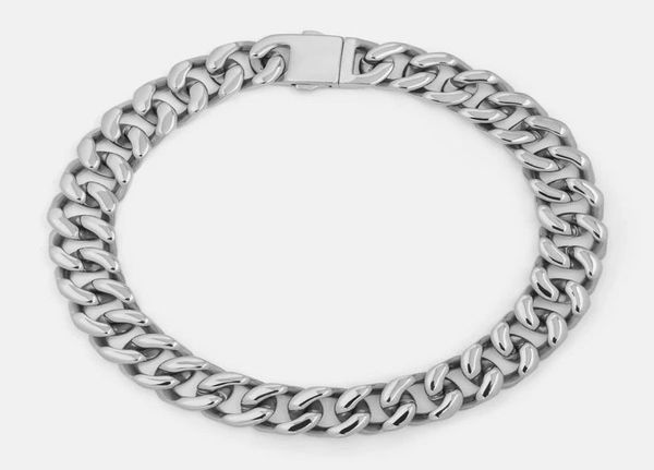 vitaly design 14mm 316l stainless steel curb cuban choker chain link clamps shut with substantial buckle clasp necklace for men3919535, Silver
vitaly design 14mm 316l stainless steel curb cuban choker chain link clamps shut with substantial buckle clasp necklace for men3919535, Silver