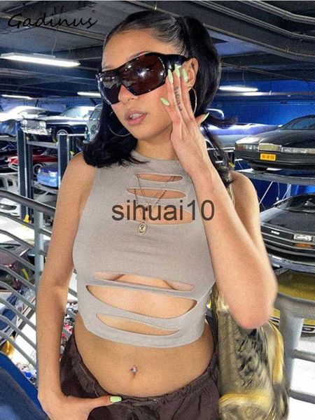 women's t-shirt hollowed crop 2023 summer sleeveless vest cut out vintage 90s women tank y2k streetwear gyaru clothes j230627, White
women's t-shirt hollowed crop 2023 summer sleeveless vest cut out vintage 90s women tank y2k streetwear gyaru clothes j230627, White