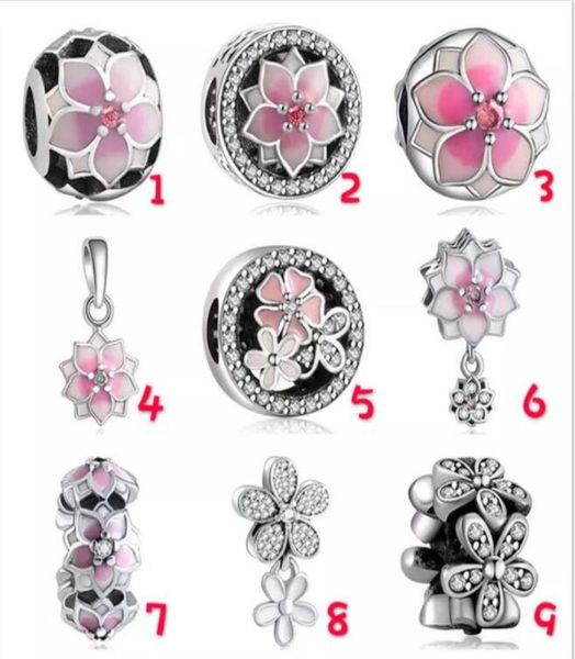 the 50pcslot lot authentic 925 sterling silver pink flowers series s charms beads fits european pandora charm brac1888536, Black
the 50pcslot lot authentic 925 sterling silver pink flowers series s charms beads fits european pandora charm brac1888536, Black