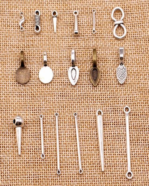 120 pieces metal charms for jewelry making perforated hole bails beads connector hj2309962994, Bronze;silver
120 pieces metal charms for jewelry making perforated hole bails beads connector hj2309962994, Bronze;silver