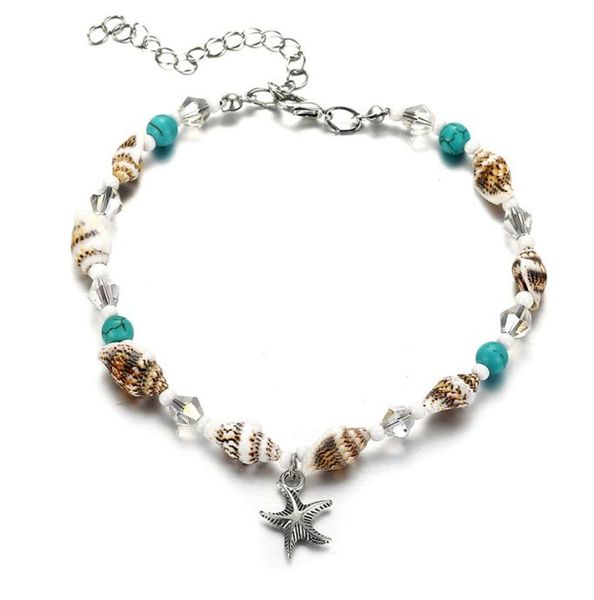 new bohemian jewelry fashion summer style vintage silver starfish charm anklet bracelet for women foot jewelry sandal anklets3506948, Red;blue
new bohemian jewelry fashion summer style vintage silver starfish charm anklet bracelet for women foot jewelry sandal anklets3506948, Red;blue