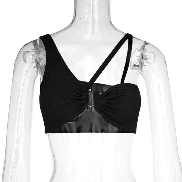 european and american style summer spice girls women hollow halter halter crop shirt irregular oblique shoulder inst shirt, White
european and american style summer spice girls women hollow halter halter crop shirt irregular oblique shoulder inst shirt, White