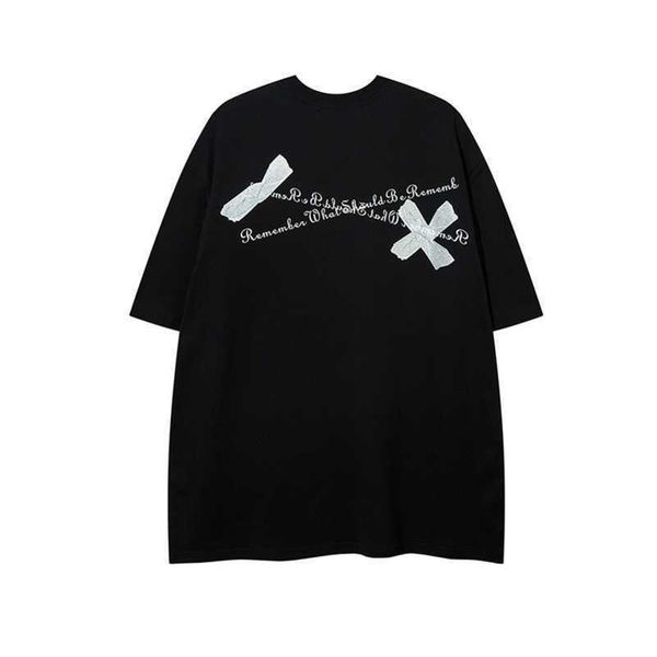 and trendy brand oversize loose fitting short sleeved t-shirt for men and women summer personalized hip-hop printing with half and a half sl, White;black
and trendy brand oversize loose fitting short sleeved t-shirt for men and women summer personalized hip-hop printing with half and a half sl, White;black