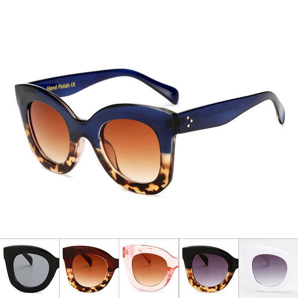 new cl same large frame cat's eye sunglasses women's popular round face, White;black
new cl same large frame cat's eye sunglasses women's popular round face, White;black