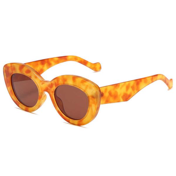 sunglasses cat eye hawksbill ins fashion men's and women's glasses, White;black
