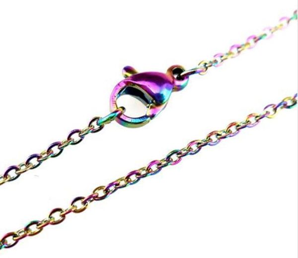 20pcslot rainbow color 16mm stainless steel chains necklace rainbow color 1803903920inches link chain jewelry making sc001173572, Silver
20pcslot rainbow color 16mm stainless steel chains necklace rainbow color 1803903920inches link chain jewelry making sc001173572, Silver