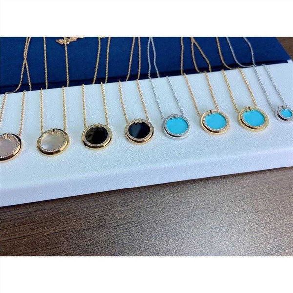 original tjia v gold plated cnc process inlaid diamond white fritillary large necklace round cake turquoise clavicle chain xupy, Black
original tjia v gold plated cnc process inlaid diamond white fritillary large necklace round cake turquoise clavicle chain xupy, Black