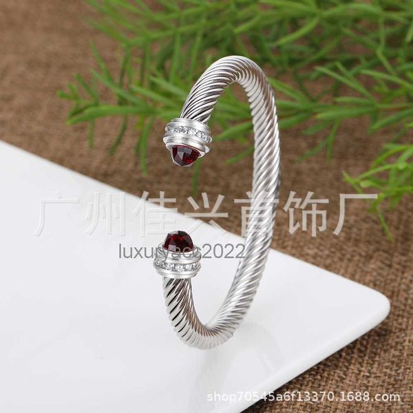 designer bracelet bangle dy bracelet popular braided twisted wire open bracelet 7mm with diamond david, Black
designer bracelet bangle dy bracelet popular braided twisted wire open bracelet 7mm with diamond david, Black