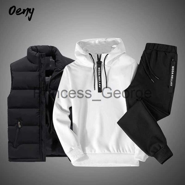 men's tracksuits solid color men's sportswear sets patchwork zipper tracksuit men casual hooded sweatshirt hoodiesvestpants 3pc jo, Gray
men's tracksuits solid color men's sportswear sets patchwork zipper tracksuit men casual hooded sweatshirt hoodiesvestpants 3pc jo, Gray
