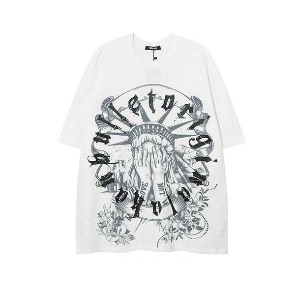 original american retro fashion label high street short sleeved men's ins european and american street style hiphop fried street half s, White;black
original american retro fashion label high street short sleeved men's ins european and american street style hiphop fried street half s, White;black
